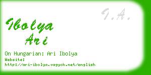 ibolya ari business card